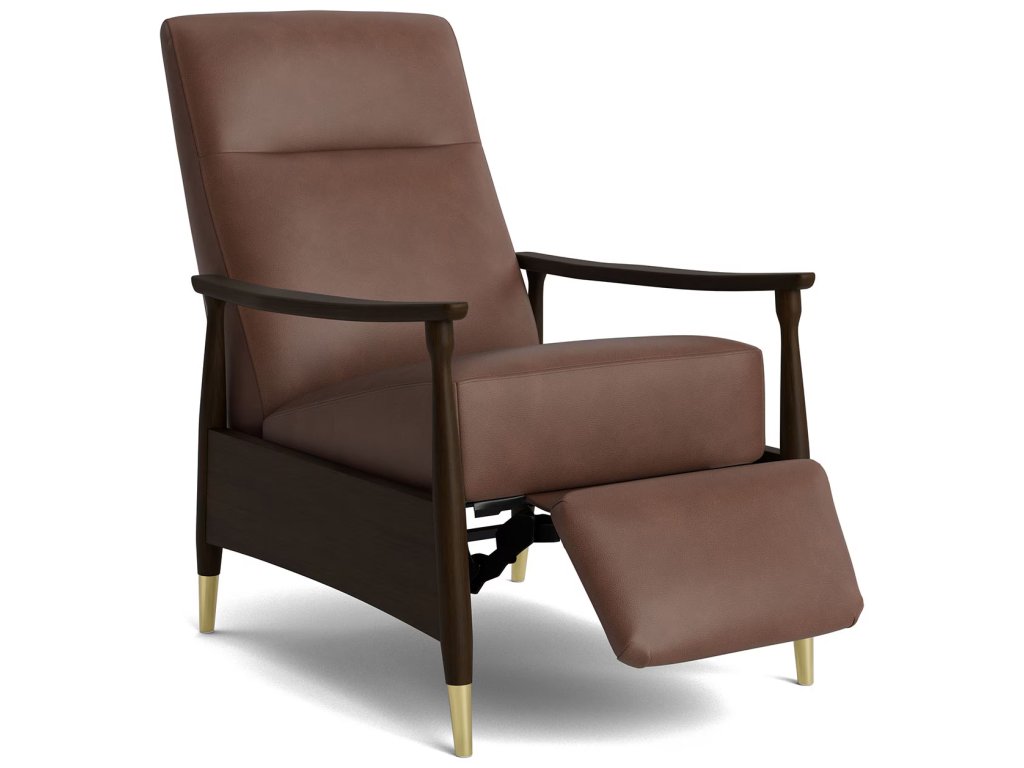 Maris Leather Manual Recliner with Wood Frame - image 6