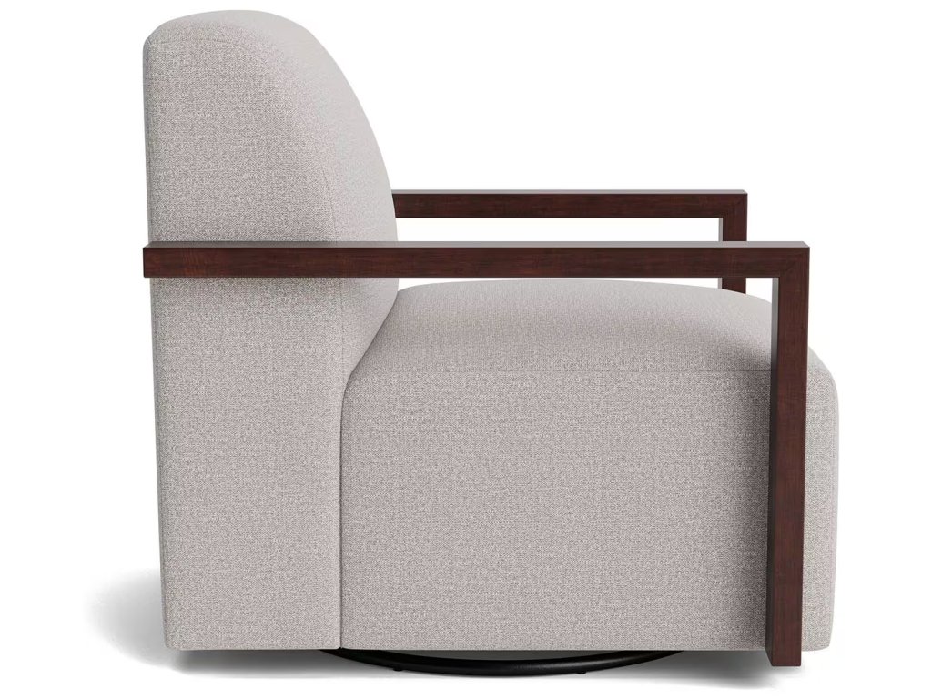 Creswell Wood Arm Swivel Chair - image 4