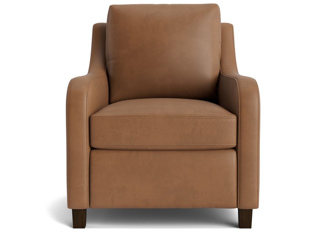 Scarlett Slope Arm Leather Accent Chair - main image