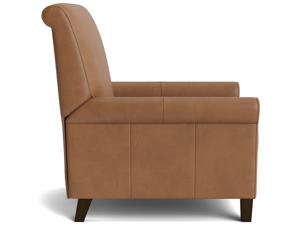 Nelson Leather Sock Arm Lay Flat Manual Recliner - image 7