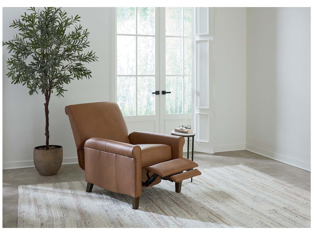 Nelson Leather Sock Arm Lay Flat Manual Recliner - image 2