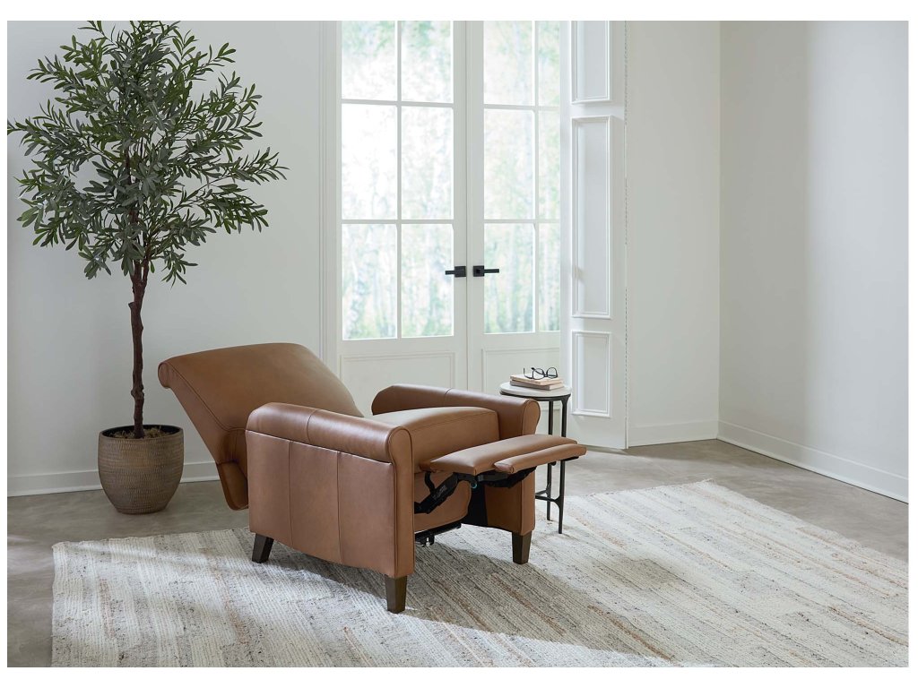 Nelson Leather Sock Arm Lay Flat Manual Recliner - image 3