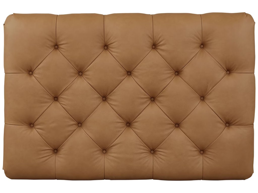 Belwood Tufted Leather Ottoman - image 2