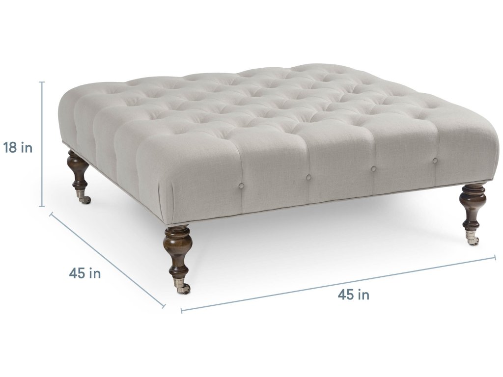 Belwood Tufted Square Ottoman - image 3