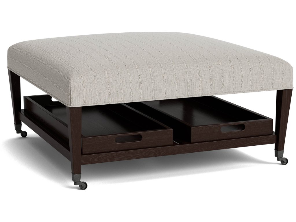 Kara Ottoman with Trays and Casters - main image