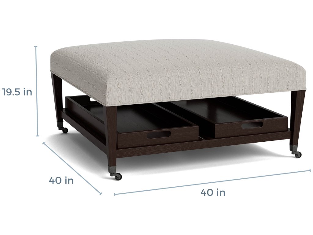 Kara Ottoman with Trays and Casters - image 3