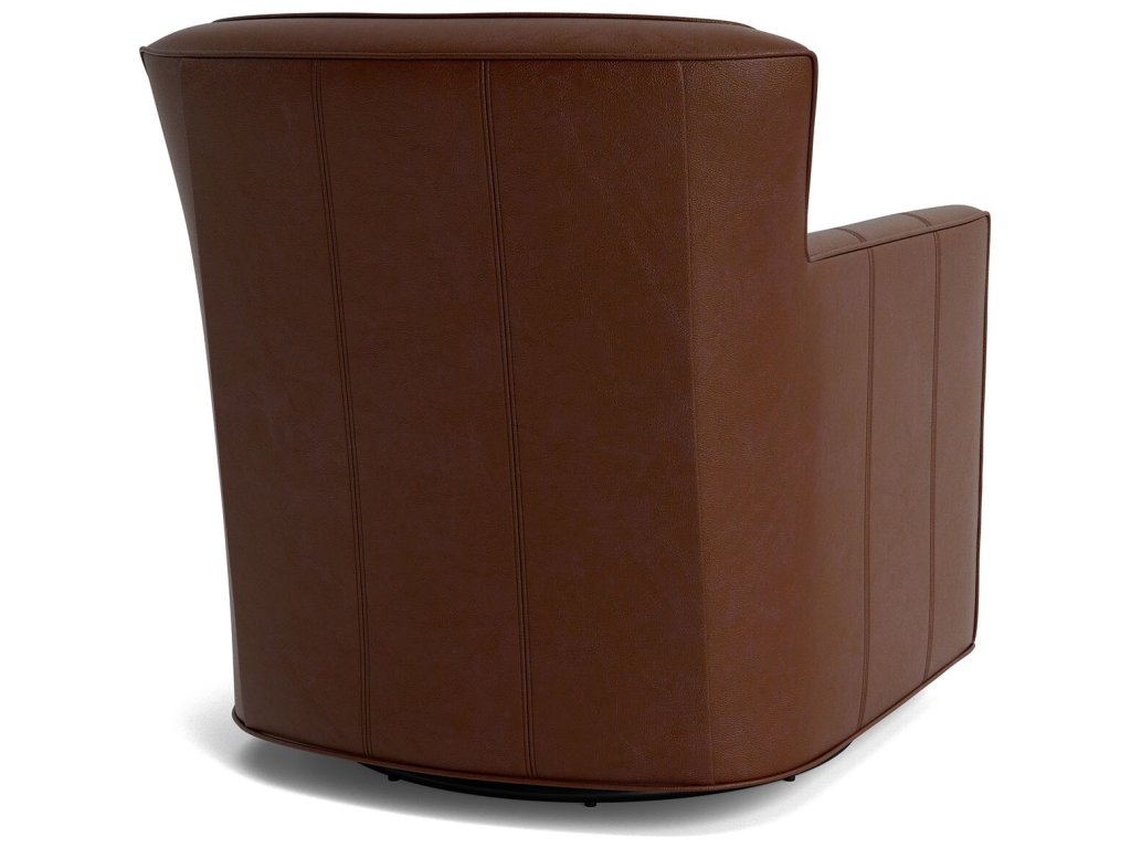 New American Living Leather Thin Track Arm Swivel Chair - image 3