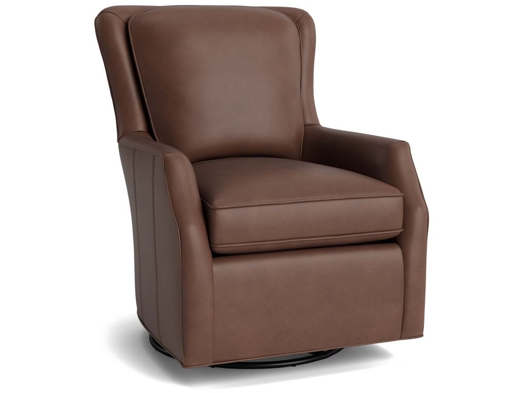 Kent Leather Slope Arm Swivel Chair - main image