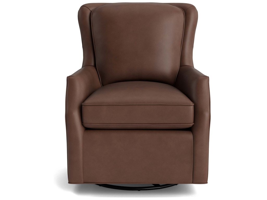 Kent Leather Slope Arm Swivel Chair - image 1