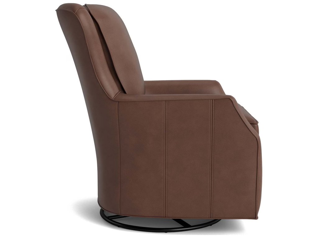 Kent Leather Slope Arm Swivel Chair - image 2