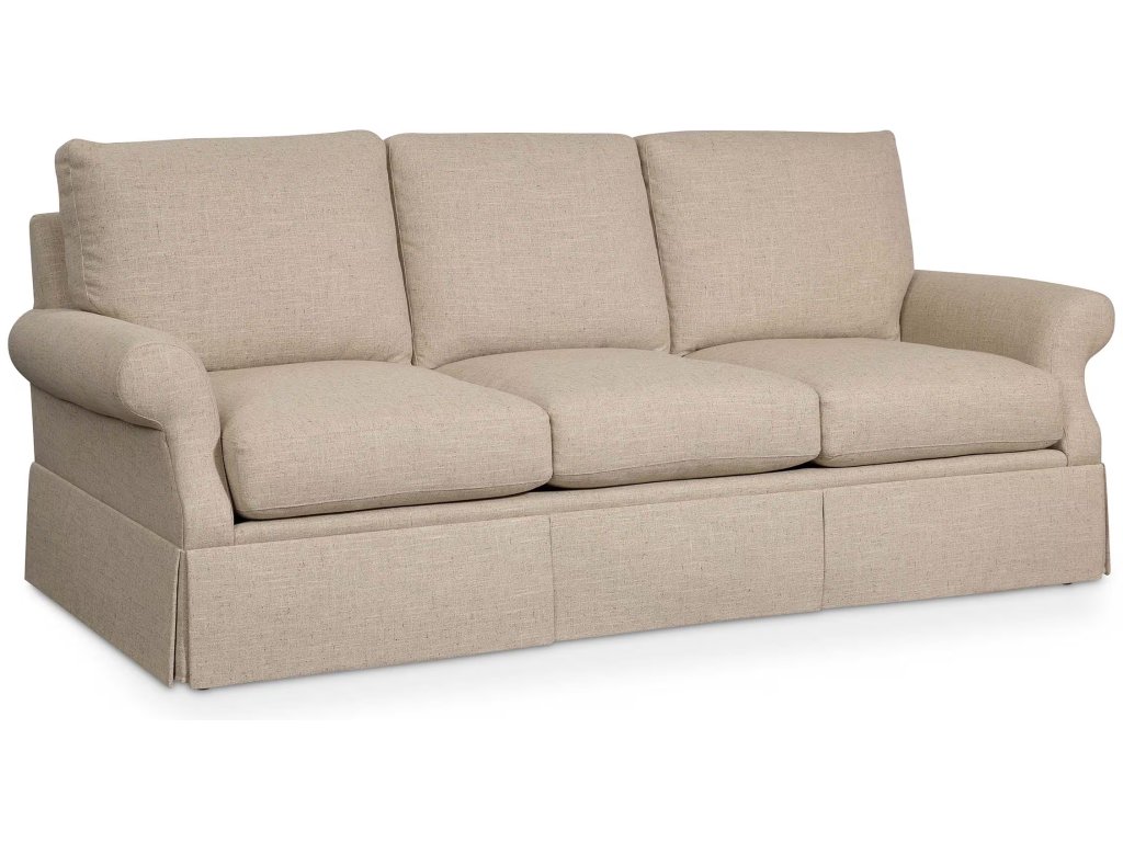 Davenport Roll Arm Skirted Sofa - image 1
