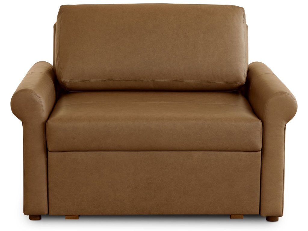 Z4 Leather Roll Arm Twin Sleeper Chair - main image