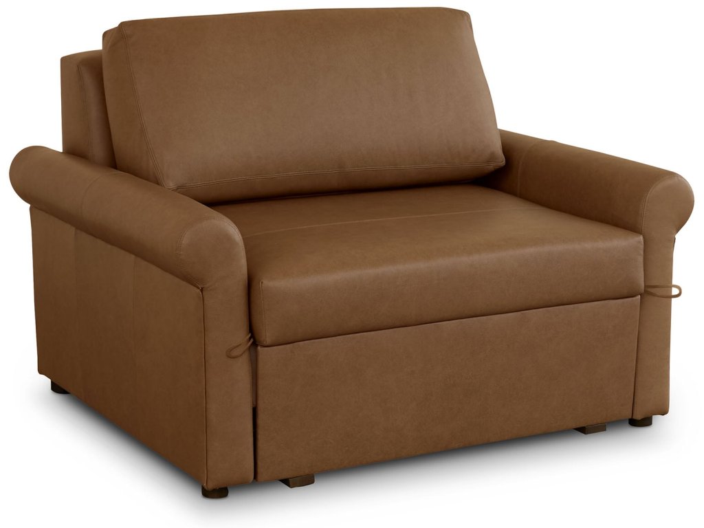 Z4 Leather Roll Arm Twin Sleeper Chair - image 5