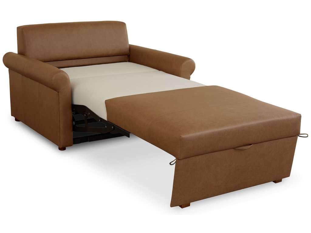 Z4 Leather Roll Arm Twin Sleeper Chair - image 6