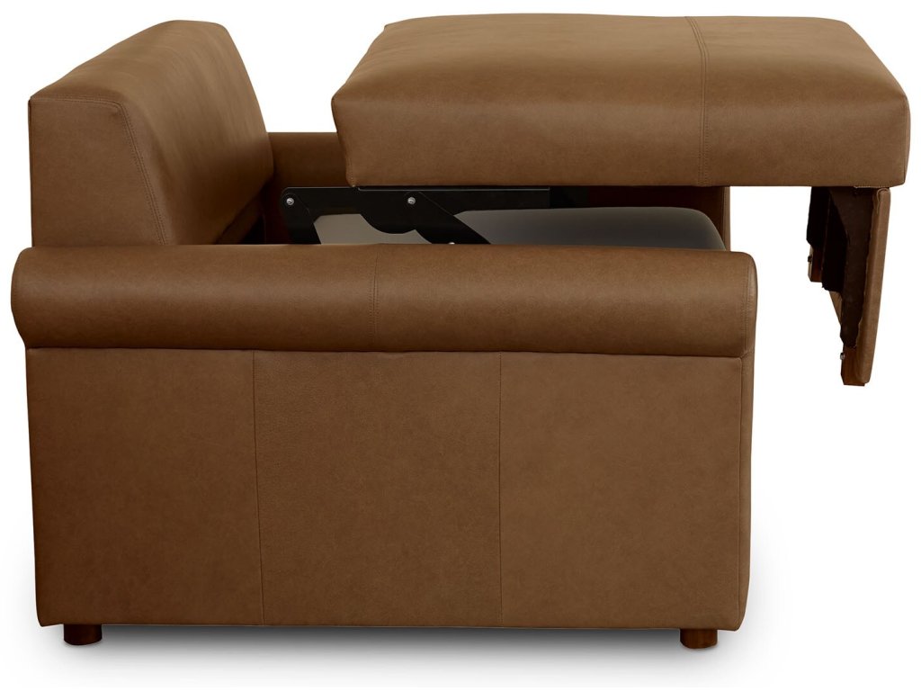 Z4 Leather Roll Arm Twin Sleeper Chair - image 7