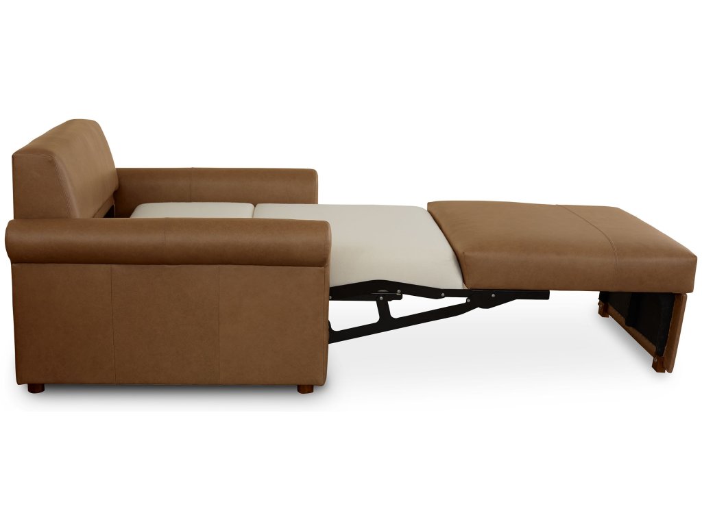 Z4 Leather Roll Arm Twin Sleeper Chair - image 9