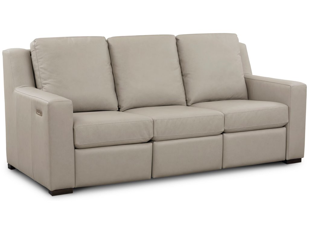 Somers Leather Track Arm Reclining Sofa - image 1