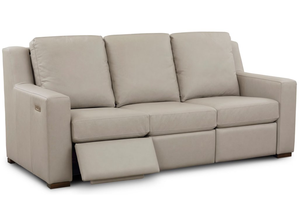 Somers Leather Track Arm Reclining Sofa - image 2