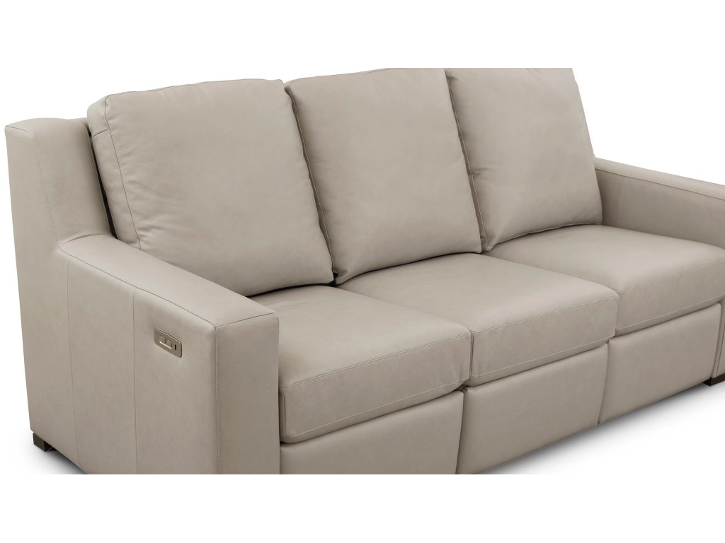 Somers Leather Track Arm Reclining Sofa - image 6