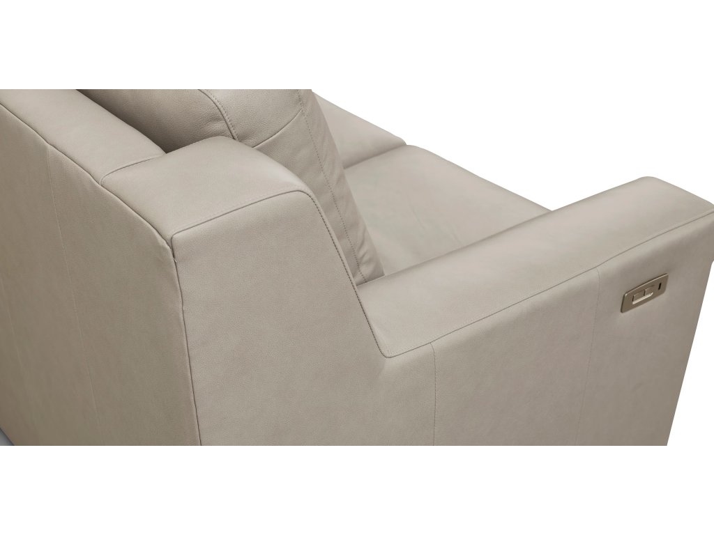 Somers Leather Track Arm Reclining Sofa - image 10