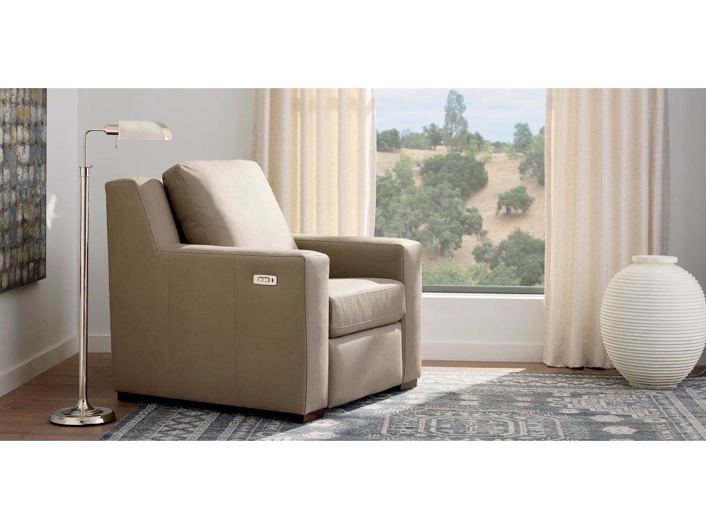 Somers Leather Track Arm Power Zero Gravity Wall Recliner - image 1