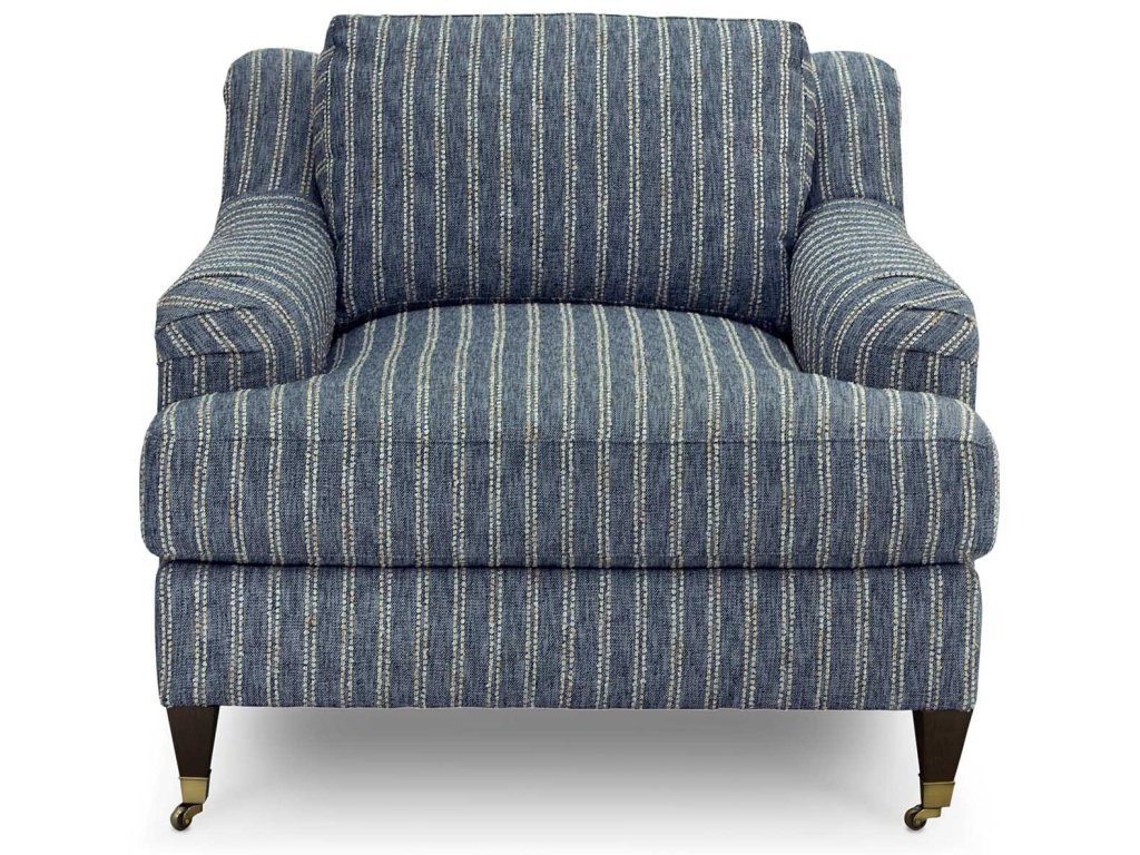 Stockten Indigo English Arm Chair with Casters - main image