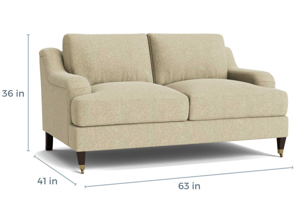 Stockten English Arm Loveseat with Casters - image 4
