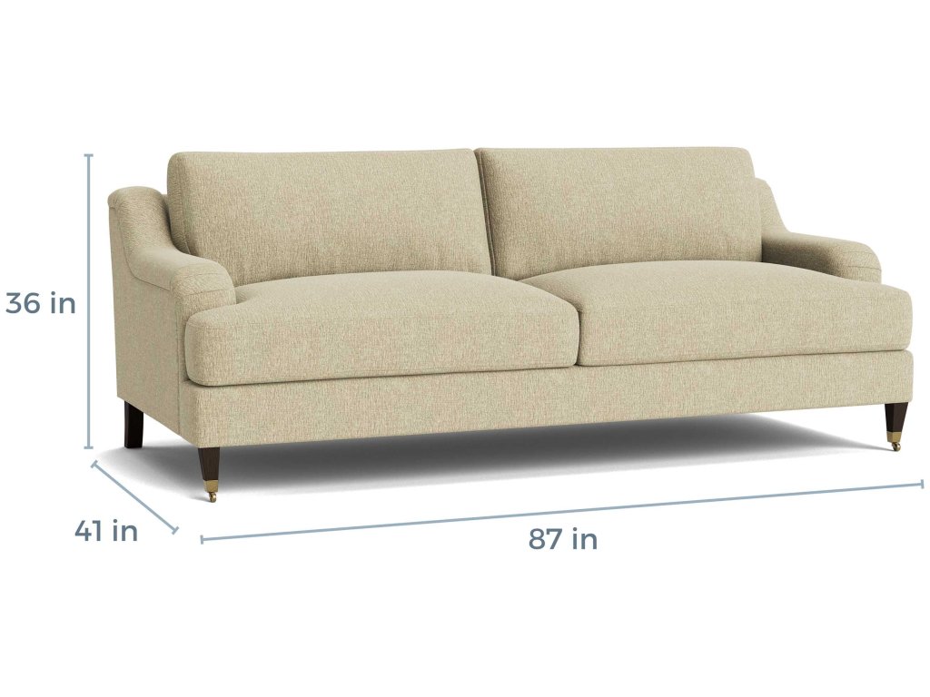 Stockten English Arm Sofa with Casters - image 4