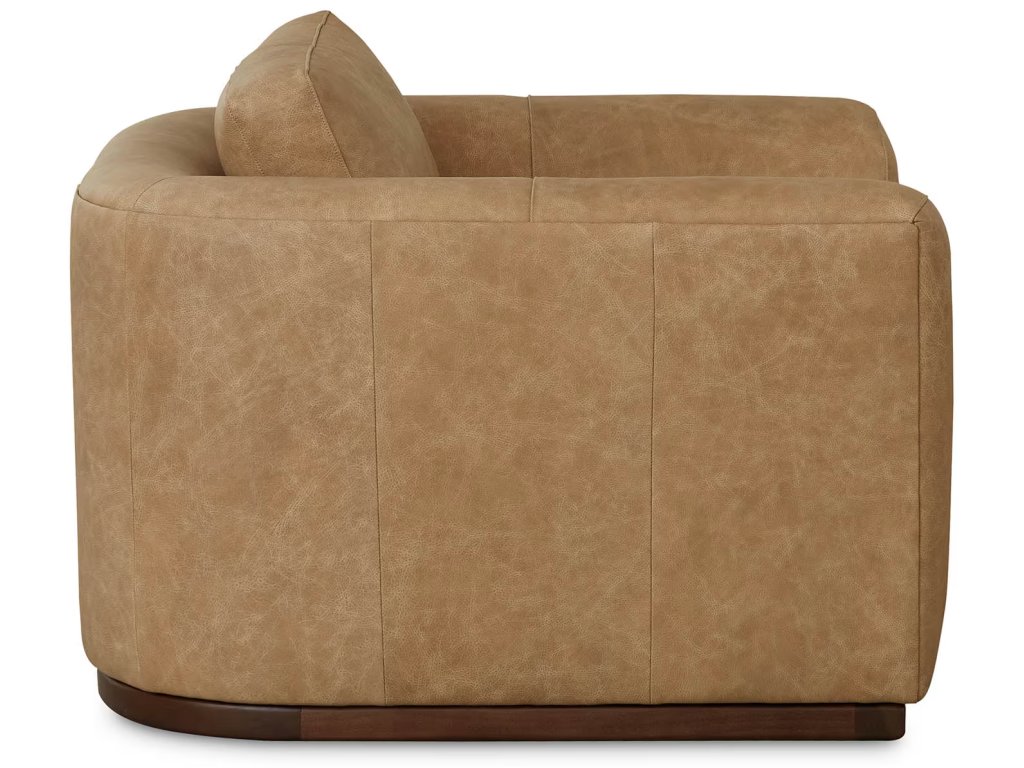 Everly Leather Knife Arm Accent Chair - image 2