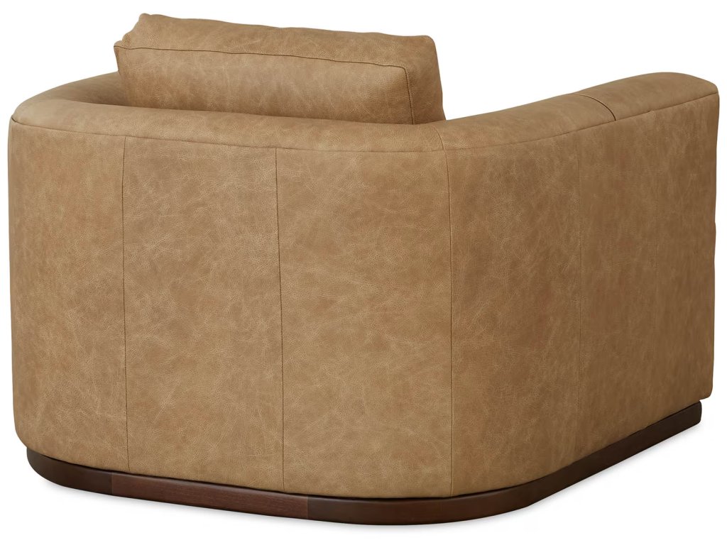 Everly Leather Knife Arm Accent Chair - image 3