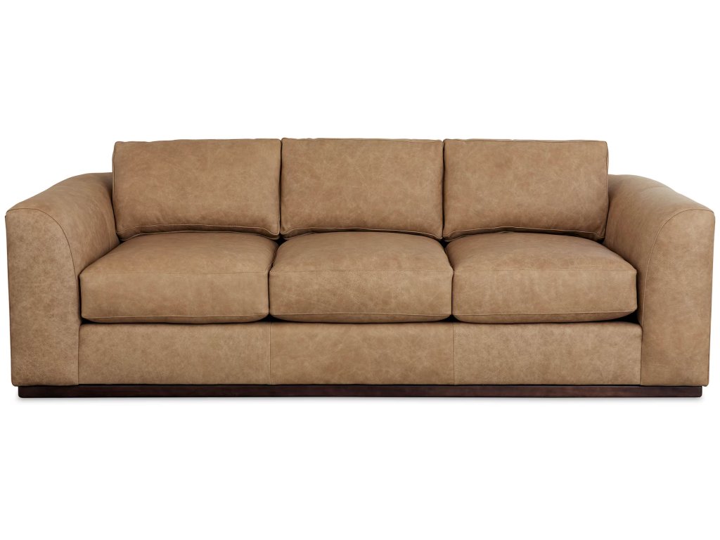 Everly Leather Knife Arm Sofa - main image