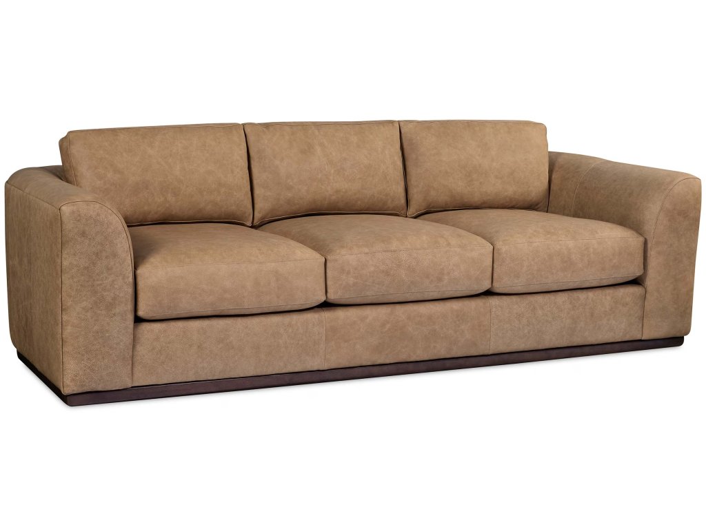 Everly Leather Knife Arm Sofa - image 1