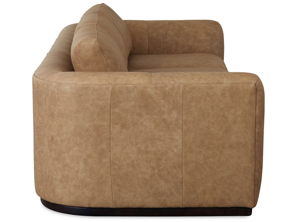 Everly Leather Knife Arm Sofa - image 2