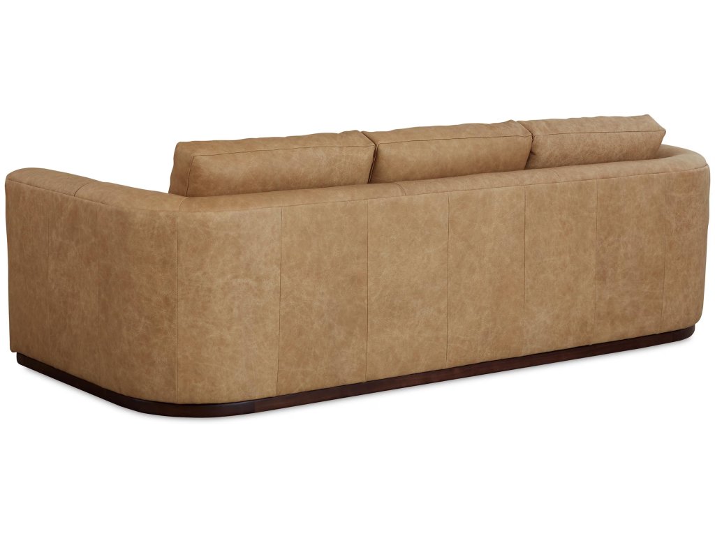 Everly Leather Knife Arm Sofa - image 3