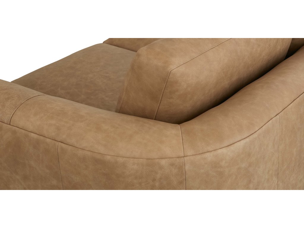 Everly Leather Knife Arm Accent Chair - image 4