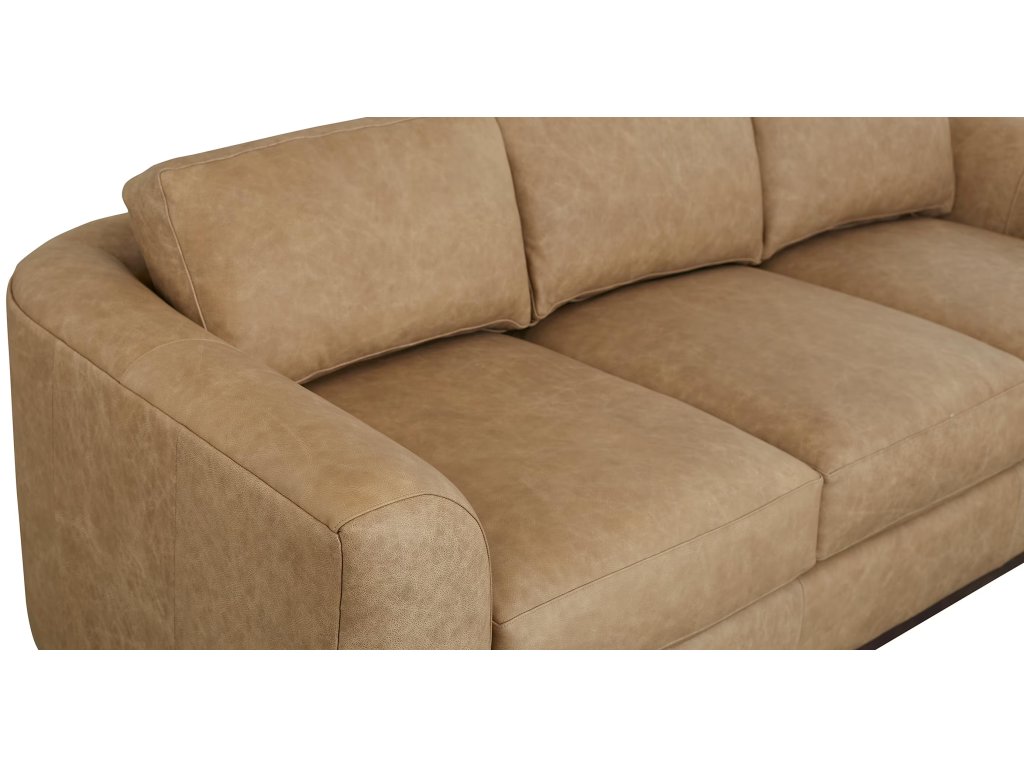 Everly Leather Knife Arm Sofa - image 4