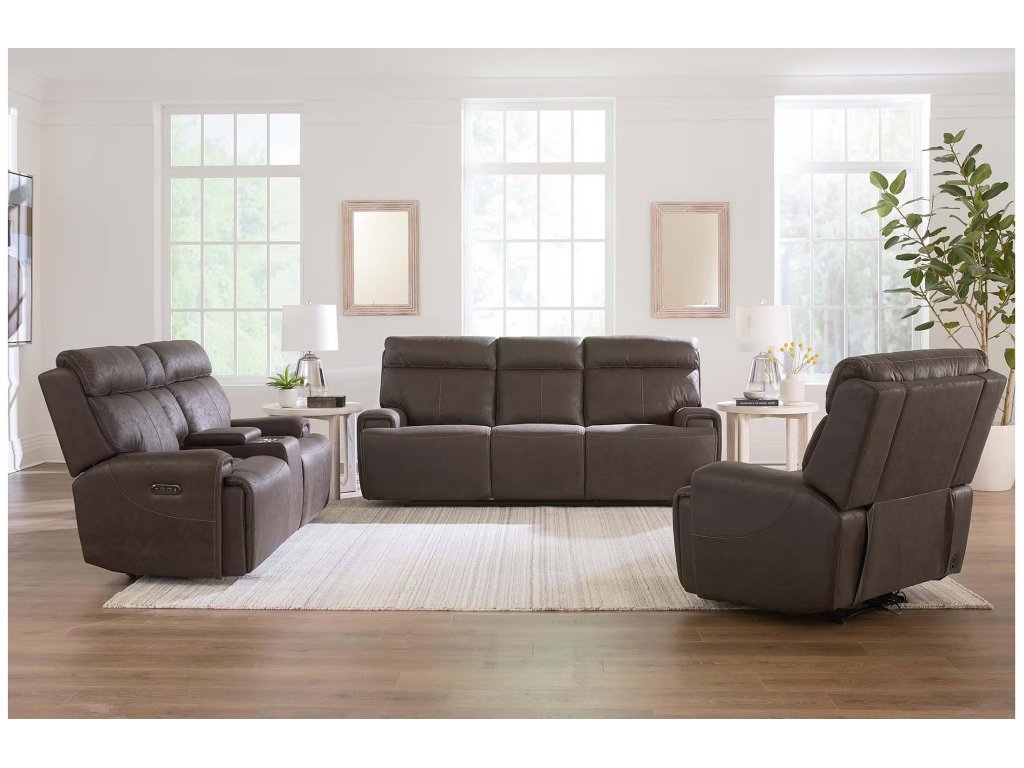 Nathan Power Reclining Loveseat with Center Console - image 1