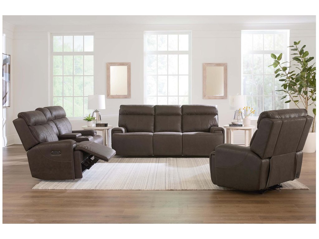 Nathan Power Reclining Loveseat with Center Console - image 2