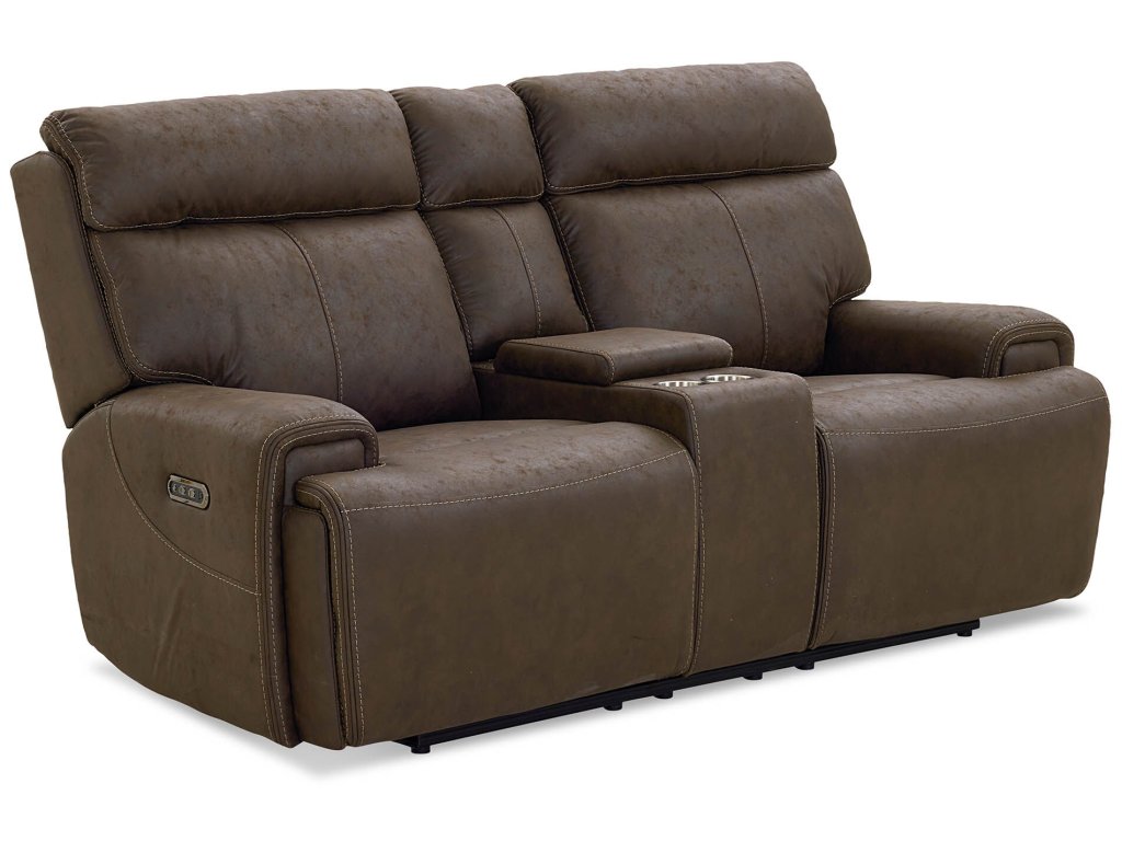 Nathan Power Reclining Loveseat with Center Console - image 3