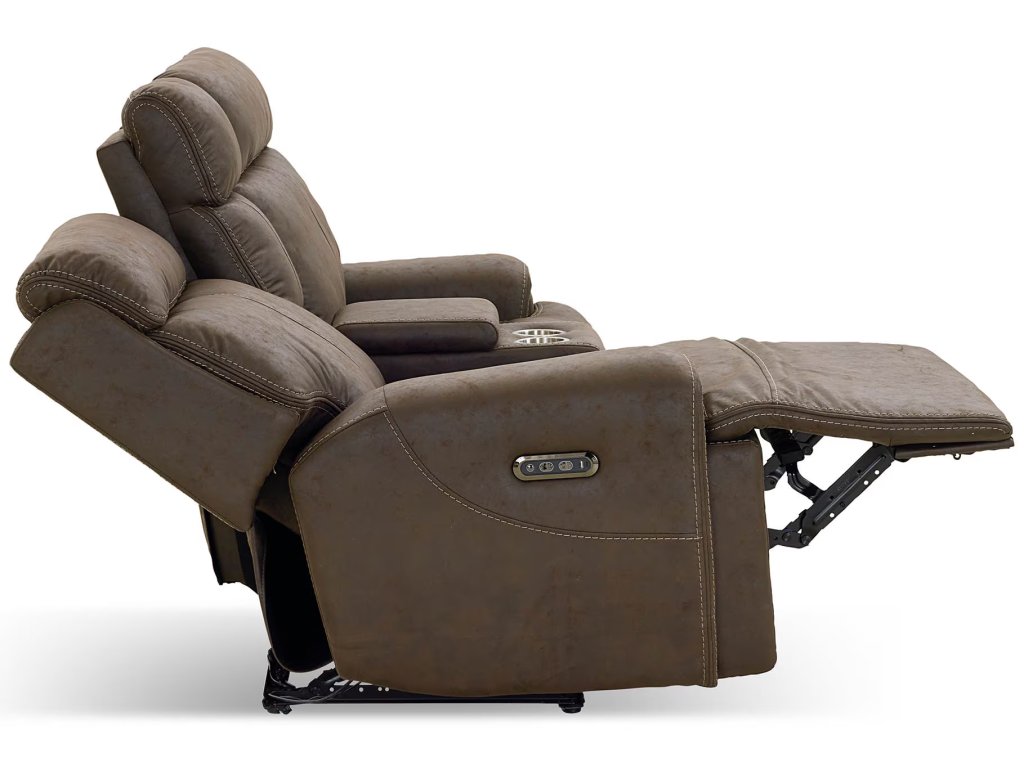 Nathan Power Reclining Loveseat with Center Console - image 5