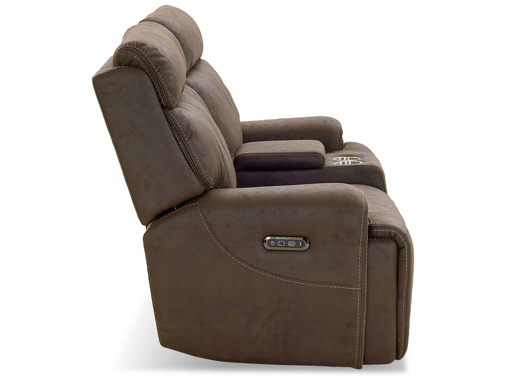 Nathan Power Reclining Loveseat with Center Console - image 6