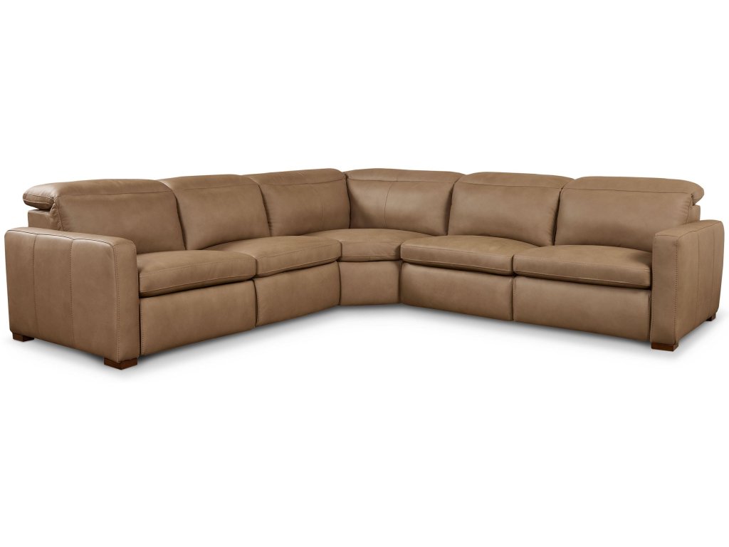 Caswell Leather Power Reclining L-Shaped Sectional - main image