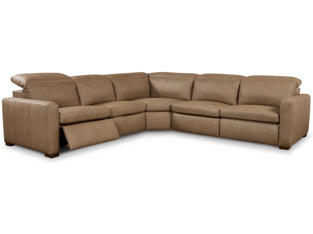 Caswell Leather Power Reclining L-Shaped Sectional - image 3