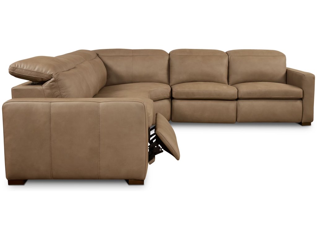 Caswell Leather Power Reclining L-Shaped Sectional - image 5