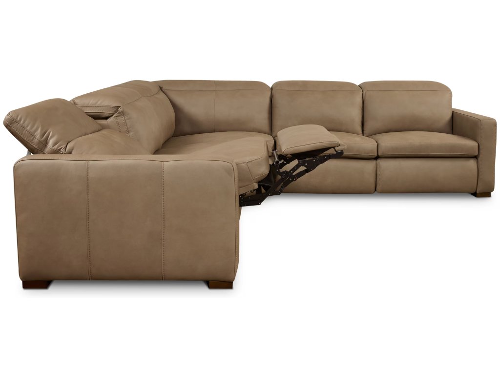 Caswell Leather Power Reclining L-Shaped Sectional - image 6