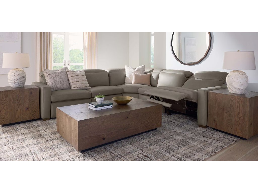 Caswell Leather Power Reclining L-Shaped Sectional - image 2