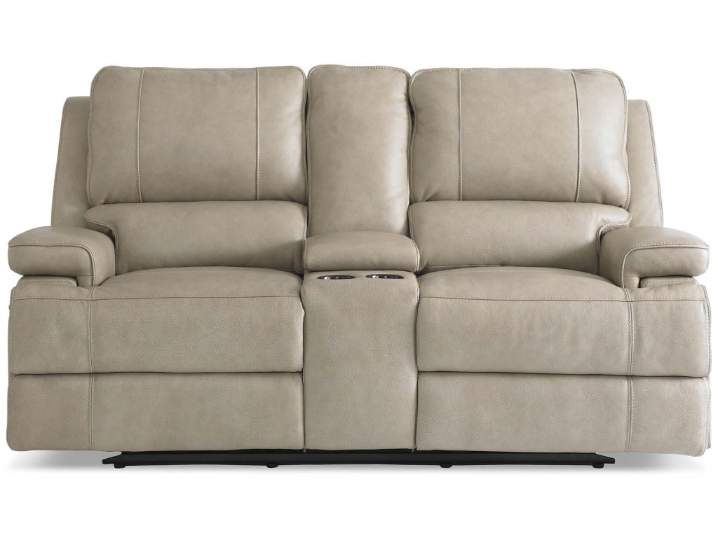 Parsons Leather Power Reclining Loveseat with Center Console - main image