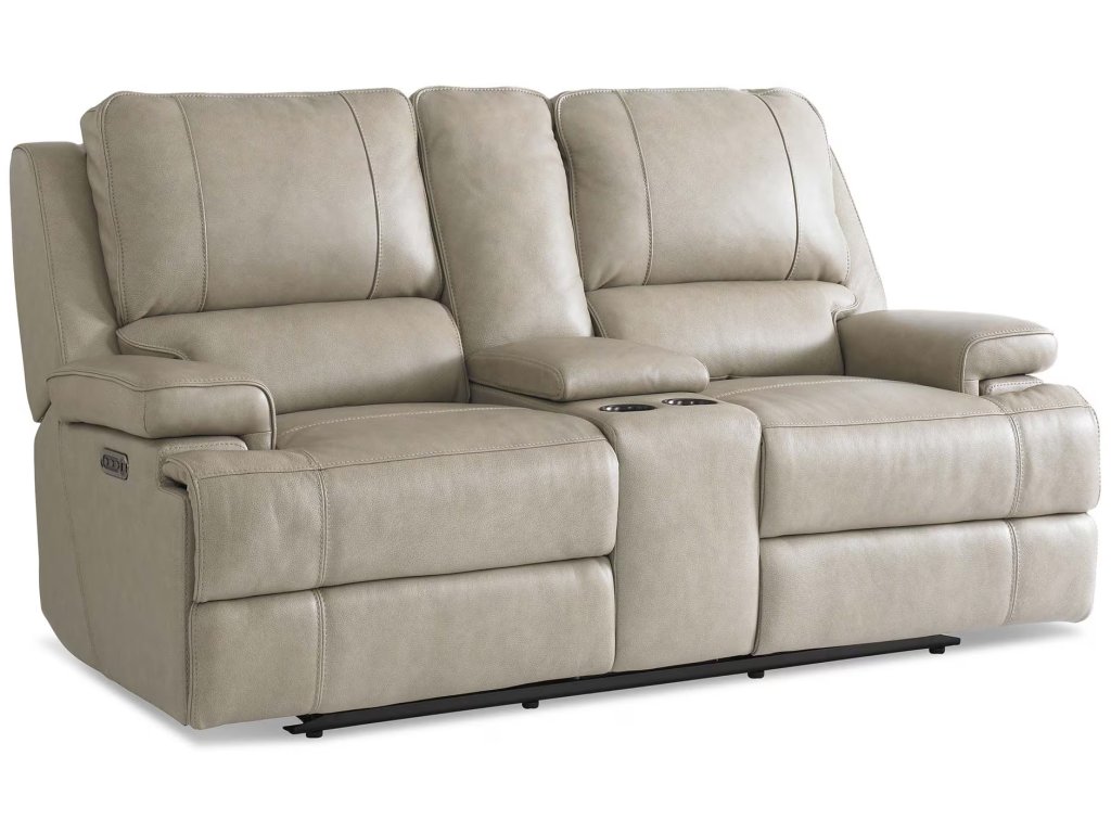 Parsons Leather Power Reclining Loveseat with Center Console - image 3