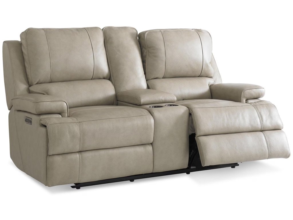 Parsons Leather Power Reclining Loveseat with Center Console - image 4