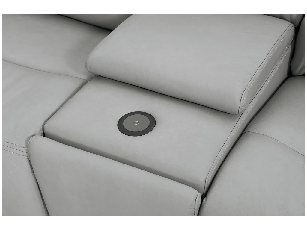 Fletcher Leather Power Reclining Sectional - image 8